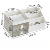 Gaeaspace  -  Desktop Transparent Cosmetics Storage Box Desktop Organizer with Drawers Pen Holder Stationary Storage Rack for Office Desks