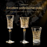 Gaeaspace  -  French imported luxury CDA whisky glass gold crystal red wine cup high-end wine cup gift box set