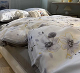 Gaeaspace  -  Traditional chinoiserie Ink and wash flower bedding set,full queen king pastoral home textile bed sheet pillow case duvet cover