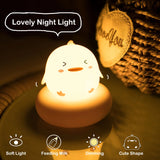 Gaeaspace  -  Cute Animal Night Light Novelty 3 Level Dimmable Nursery Nightlight USB Rechargeable Table Lamp for Breastfeeding Toddler Baby