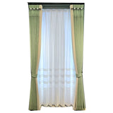 Gaeaspace  -  New Japanese-style Living Room Matcha Green Curtains Simple Bedroom Blackout Cotton Linen Curtain Room Noise Reduction Drapes