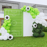 Gaeaspace  -  113 Pcs White Fruit Green Football Foil Balloon Garland Arch Set Kids Baby Shower Birthday Sports Party Decoration Supplies