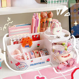 Gaeaspace  -  Kawaii Desktop Pen Holder for Girls Cute Storage Box Organizer Stationery Holder Pencil Holders Back To School Desk Accessories