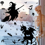 Gaeaspace  -  Halloween Giant Ghost Monster Ghost Shadow Window Sticker Witch Death Bat Skeleton Helloween Party Decor Electrostatic Sticker