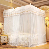 Gaeaspace  -  Mosquito Net Luxury Princess Four Corner Post Bed Curtain Canopy Netting Mosquito Net Bedding