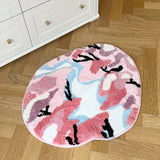 Gaeaspace  -  Dream Moss Tufted Rug Pink Gril Room Anti-Slip Trippy Bedroom Handmade Flocking Rug Carpet Living Room Entrance Rug Home Decor