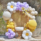 Gaeaspace  -  White Daisy Flower Foil Balloons Large Plumeria Helium Ball Wedding Kids Baby Shower Birthday Party Decorations INS Photo Props