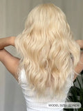 Gaeaspace  -  Long Curly Blonde Synthetic Wig with Bangs,Long Blonde Wig,Natural Looking Cosplay wigs for women human hair