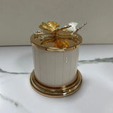 Gaeaspace  -  Delicate Metal Butterfly Candy Jar Storage Box European Cotton Swab Box Nut and Biscuit Jar Storage Container Home Decoration