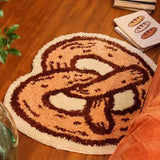 Gaeaspace  -  Tufting Breze Bedside Rug Soft Food Bread Mat Carpet Bathroom Floor Pad Kids Room Bedroom Doormat Aesthetic Home Warm Decor