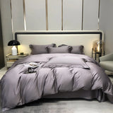 Gaeaspace  -  Pure Egyptian Cotton Bedding Sets Bed Linens Solid Color Sheet Pillowcase Duvet Cover Queen King