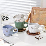 Gaeaspace  -  360ml Creative Cute Handmade 3D Snail Daisy Dog Cat Coffee Mugs Ceramic Funny Cartoon Animal Tea Milk Cups Unique Birthday Gift