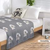 Gaeaspace  -  Maltese puppy Throw Blanket Fluffy Blankets Large manga Fashion Sofa Blankets Flannel Fabric