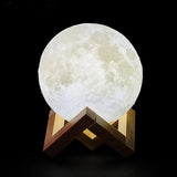 Gaeaspace  -  3D Print Rechargeable Moon Lamp LED Night Light Creative Touch Switch Moon Light For Bedroom Decoration Birthday Gift