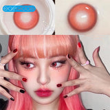 Gaeaspace  -  Sick Mary Red Colored Contact Lenses soft for eyes small Beauty Pupil myopia prescription degree yearly natural new big