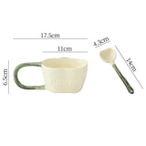 Gaeaspace  -  Pumpkin Ceramic Cup and Spoon Set Cute Elegant Style Mug 300ml for Girls' Afternoon Tea Breakfast Juice Milk Cup X'mas Gift