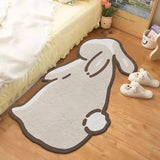 Gaeaspace  -  Cartoon Rabbit Pray Fluffy Long Plush Carpet Fluffy Soft Bedroom Bedside Rug Kids Non-Slip Baby Living Room Mat 러그 Alfombra