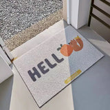 Gaeaspace  -Cute Fruit PVC Doormat Cuttable Squirrel Pear House Entrance Welcome Mat Carpet Anti Dust Outdoor Pad Home Room Decor 45x75cm