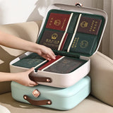 Gaeaspace  -  Multi-Layer Document Tickets Storage Box Certificate File Bills Organizer Case Home Travel Passport Briefcase Office Organizer