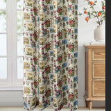 Gaeaspace  -  European and American Pastoral Floral Curtain Grommet For Living Room Bedroom 300cm Height Cloth Window Drapes Villa Home Decor