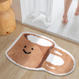 Gaeaspace  -  Tufting Food Bathmat Funny Taiyaki Coffee Cup Bathroom Mat Soft Rug Bedroom Carpet Floor Safety Pad Aesthetic Home Room Decor