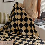 Gaeaspace  -  Plaid Flannel Blanket Warm Shawl Sofa Cover Bedroom Decor Throw Blankets for Beds Bedspread Air Conditioning Office Nap Blanke