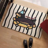 Gaeaspace  -  Cute PVC Puppy Welcome Doormat Cuttable Cartoon Dog Mat House Entrance Rug Carpet Anti Dust Door Floor Pad Home Kawaii Decor