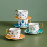 Gaeaspace  -  Blue Eye Ceramic Coffee cup European Fashion Coffee cup Dish Set Home Afternoon Tea Tea Cup tea cups and saucer sets  coffee cup