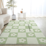 Gaeaspace  -  French Vintage Living Room Decoration Carpet Checkerboard Bedroom Bedside Fluffy Soft Carpets Home Study Cloakroom Non-slip Rug