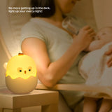 Gaeaspace  -  Animal Silicone Night Light Eggshell Chicken Night Lamp RGB Indoor Desktop Decorative Lamp USB Charging Tumbler Children Toy Gif