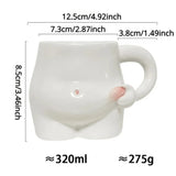 Gaeaspace  -  320ml Ceramic Cup Cute Belly Cup Funny Coffee Cup Art Milk Cup Modern Living Room Home Decoration Accessories Creative Mug Gift