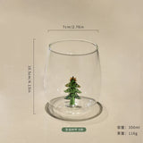 Gaeaspace  -  1 PC 3D Glass Cup 3500ml Christmas Theme Animal Inside Glass Christmas Drinking Glasses Cartoon Animal Shape Glass Coffee Mug