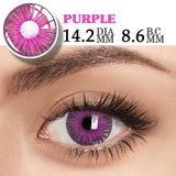 Gaeaspace  -  2PCS/Pair Purple Lenses For Eyes Anime Accessories Beauty Contact Lenses Pupils Makeup Natural Eye Color Lens Cosplay