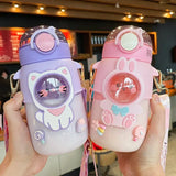 Gaeaspace  -  700ml Kids Water Bottle With Straw for School Cute Cartoon Leak Proof Mug Portable Cup Outdoor Travel Drinking Tumbler