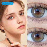 Gaeaspace  -   iris Green Colored Contact Lenses Soft For Eyes Small Beauty Pupil Myopia Prescription Degrees Yearly Natural New