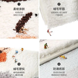 Gaeaspace  -  Flower Shape Kitchen Mat Ins Irregular Floral Anti Slip Bath Rug Non-slip Thickened Entrance Floor Mat Area Rug Bedroom Carpet