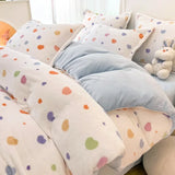 Gaeaspace  -  Winter Warm Plush Duvet Cover Set Queen Bedding Sets Comforter Cover Cartoon Quilt Cover Sheet Pillowcase 4pcs Luxury Bed Linens