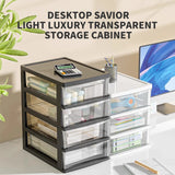 Gaeaspace  -  1Pc Storage Box,Space-Saving Clear Drawer Organizer (2/3/4-Tier) Sort Office,Home,dormitory,Makeup, Pens, Jewelry, Stationary ﻿