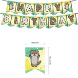 Gaeaspace  -  Otter Themed Birthday Party Decorations Cute Otter Balloons Happy Birthday Banner Cake Toppers for Children Birthday Supplies