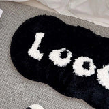 Gaeaspace  -  Nordic Black White Letters Rug Tufting Bedroom Mat Living Room Carpet Floor Tidy Foot Pad Bedside Doormat Home Decor 40x120cm