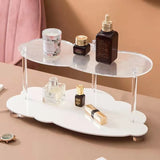 Gaeaspace  -  Ins Cloud Acrylic Rack Desktop 2-layer Placed Aromatherapy Cup Cosmetics Perfume Display Rack Storage Rack Desktop Organizer