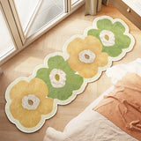 Gaeaspace  -  Floral Irregular Living Room Decorative Carpets Comfortable Soft Bedroom Bedside Carpet Non-slip Cloakroom Rug Balcony Rugs 양탄자