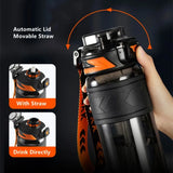 Gaeaspace  -  1000ml/1500ml High Quality Tritan Material Water Bottle With Straw Portable Durable Gym Fitness Outdoor Sport Drinking Bottle