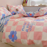 Gaeaspace  -  Ins Nordic Butterfly Bedding Set Flat Bed Sheet Duvet Cover Twin Full Queen Nordic Bed Linen Boy Girl Bedding Sets