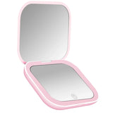 Gaeaspace  -  Compact Cosmetic Mirror Small Vanity Table Folding with Lights Handheld Mini Pocket Travel Makeup Mirror 2X magnifying for Gifts