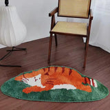 Gaeaspace  -  Cute Tufting Cat Bedroom Rug Soft Cartoon Animal Carpet Bathroom Mat Living Area Pad Doormat Aesthetic Home Room Decor 50x110cm