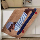 Gaeaspace  -  PVC Dachshund Doormat Cuttable House Entrance Welcome Mat Rug Carpet Anti Dust Pad Outdoor Aesthetic Home Room Decor 40x80cm