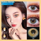 Gaeaspace  -   Half sugar Pink Colored Contact Lenses Soft For Eyes Small Beauty Pupil Myopia Prescription Degrees Yearly Natural New