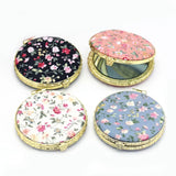 Gaeaspace  -  Pocket Floral Mirror Mini Makeup Compact Portable Two-side Folding Make Up Mirror Women Vintage Cosmetic Make Up For Gift