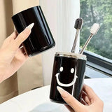 Gaeaspace  -  Smile Travel Toothbrush Holder Large Travel Toothbrush Cup Case Portable Toothbrush Toothpaste Makeup Storage for Business Trip